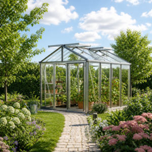 GFP 235 x 311 cm Gewächshaus, Standardfarbe Aluminium Natur | Aktionsset - Profi 2 | Polycarbonat | Einfachschiebetür | Dachfenster Unkategorisiert online kaufen