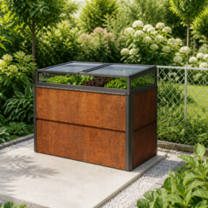 PRIMEYARD 150 x 85 x 77 cm Hochbeet, Cortenstahl, Rost-Optik | inkl. Frühbeetaufsatz Unkategorisiert online kaufen