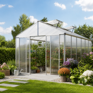 GFP 262 x 384 cm Gewächshaus, ohne Setangebot | Polycarbonat | Doppelschiebetür | Dachfenster | mit Fundament Unkategorisiert online kaufen