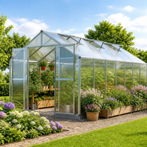 GFP 225 x 449 cm Gewächshaus, inkl. Aktionsset - XL | 8 mm | Polycarbonat | Doppelschiebetür | Dachfenster Unkategorisiert online kaufen
