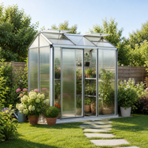 GFP 161 x 235 cm Gewächshaus, Standardfarbe Aluminium Natur | Aktionsset - Profi 2 | Polycarbonat | Einfachschiebetür | Dachfenster Unkategorisiert online kaufen