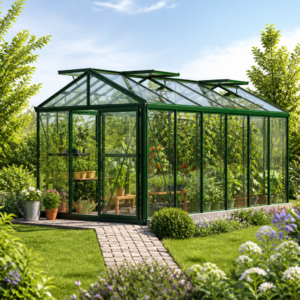 GFP 235 x 460 cm Gewächshaus, Pulverbeschichtet Grün, RAL 6005 | Aktionsset - Profi 2 | Polycarbonat | Einfachschiebetür | Dachfenster Unkategorisiert online kaufen