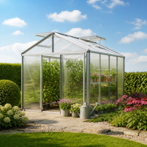 GFP 235 x 311 cm Gewächshaus, Standardfarbe Aluminium Natur | Polycarbonat | Einfachschiebetür | Dachfenster Unkategorisiert online kaufen