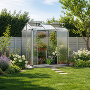 GFP 161 x 235 cm Gewächshaus, Standardfarbe Aluminium Natur | ohne Setangebot | Polycarbonat | Einfachschiebetür | Dachfenster Unkategorisiert online kaufen