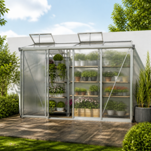 GFP 294 x 77 cm Anlehngewächshaus, Aluminium Natur | Polycarbonat | Einfachschiebetür | Dachfenster Unkategorisiert online kaufen GFP 294 x 77 cm Anlehngewächshaus, Aluminium Natur | Polycarbonat | Einfachschiebetür | Dachfenster Unkategorisiert online kaufen