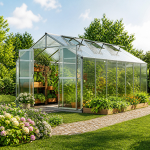 GFP 225 x 449 cm Gewächshaus, inkl. Aktionsset - XL | 6 mm | Polycarbonat | Doppelschiebetür | Dachfenster Unkategorisiert online kaufen