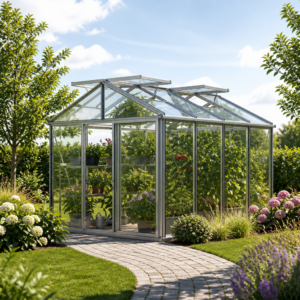 GFP 235 x 311 cm Gewächshaus, Standardfarbe Aluminium Natur | Aktionsset - Profi 2 | Polycarbonat | Einfachschiebetür | Dachfenster Unkategorisiert online kaufen